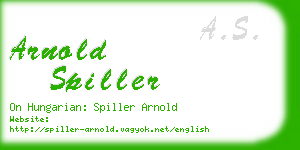 arnold spiller business card